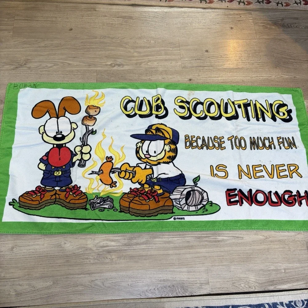 Garfield Odie Cub Scouting Beach Pool Towel Because Too Much Fun Is Never Enough